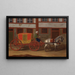 Een koets met een team paarden en een koets met een kap - Anoniem — ingelijst kunstwerk aan de muur