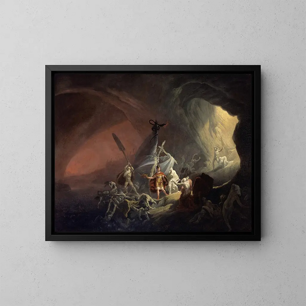 Eneë en de Sibylle - Anoniem — ingelijst kunstwerk aan de muur