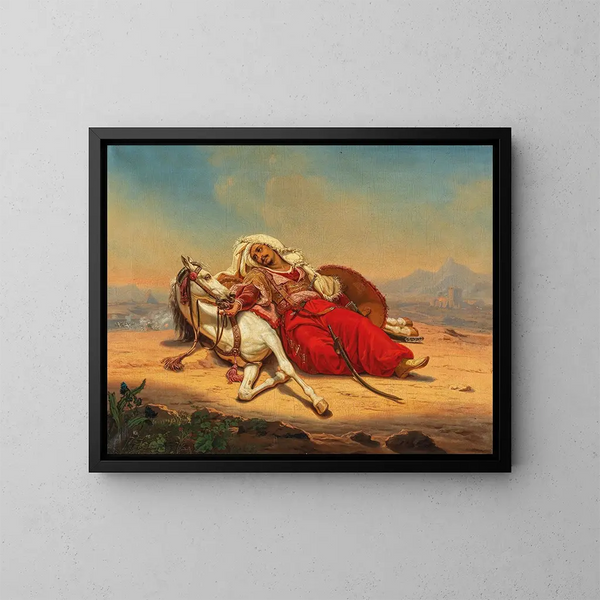 Na de strijd - Anoniem — ingelijst kunstwerk aan de muur