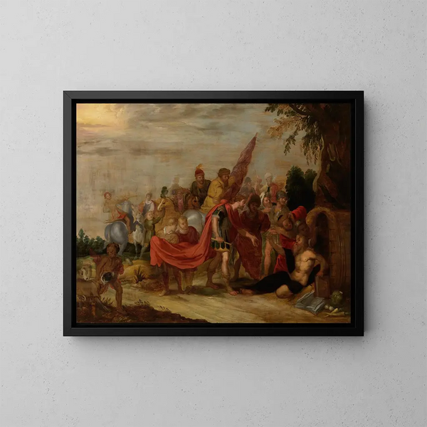 Alexandre en Diogène - Anoniem — ingelijst kunstwerk aan de muur