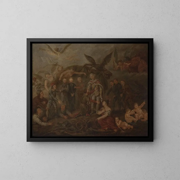 Allegorie van de val van Polen - Anoniem — ingelijst kunstwerk aan de muur