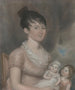 Anna Margaret Blake en haar twee kinderen - Anoniem — weergave van het kunstwerk