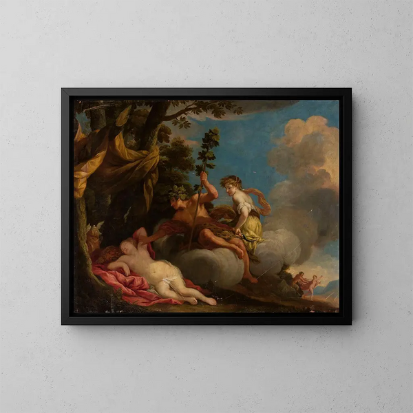Cérès en Bacchus wekken Venus wakker - Anoniem — ingelijst kunstwerk aan de muur