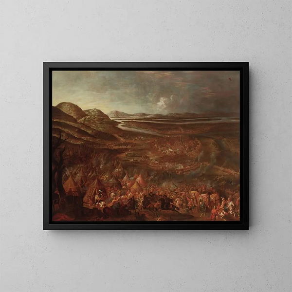 De Slag bij Wenen van 12 september 1683 - Anoniem — ingelijst kunstwerk aan de muur