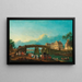 De oude brug van Augarten - Anoniem — ingelijst kunstwerk aan de muur