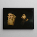 van het dubbele portret van John Wyclif en Johannes Oekolampad - Anoniem — ingelijst kunstwerk aan de muur