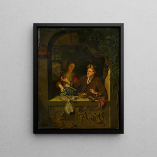 Anonymous - Fishmonger and Woman with Beer Mug.webp