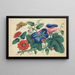Bloemen en vlinder - Anoniem — ingelijst kunstwerk aan de muur