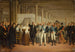 Guillaume Dupuytren 1777-1835, l'Hôtel-Dieu presenteert aan Charles X een oogoperatie - Anoniem — weergave van het kunstwerk