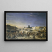 L'Aanval op het Louvre op 29 juli 1830 gezien vanaf de Pont-Neuf - Anoniem — ingelijst kunstwerk aan de muur
