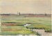 Landschap van moeras met boten - Anoniem — weergave van het kunstwerk