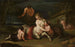 Portret van een familie van centauren tegen een landschap - Anoniem — weergave van het kunstwerk