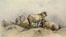 Schapen in een landschap - Anoniem — weergave van het kunstwerk