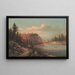 Zonsondergang op het Mahonk-meer, Ulster County - Anoniem — ingelijst kunstwerk aan de muur