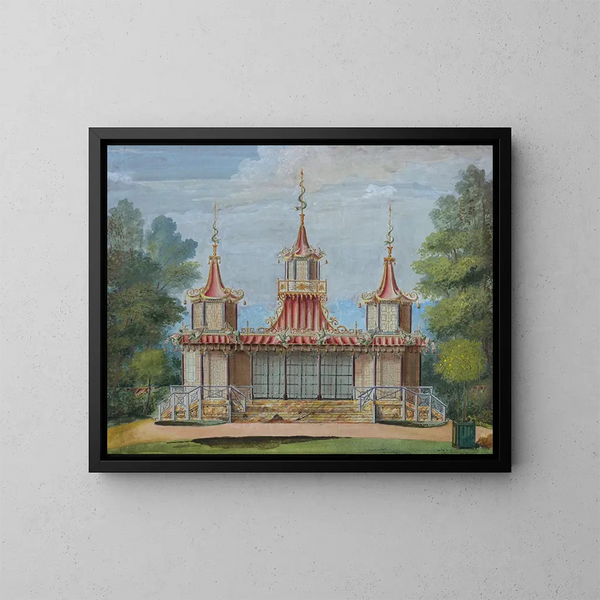 Het tempel van de visserij, Virginia Water, Engeland - Anoniem — ingelijst kunstwerk aan de muur