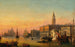 Venetië, uitzicht op de baai van San Marco - Anoniem — weergave van het kunstwerk