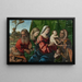 van het Madonna en Kind met heiligen - Anoniem — ingelijst kunstwerk aan de muur