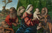 van het Madonna en Kind met heiligen - Anoniem — weergave van het kunstwerk