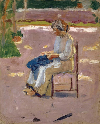 Anonymous - Woman Sewing Outside.webp
