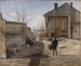 van het oude weeshuis in Stockholm - Anshelm Schultzberg — weergave van het kunstwerk
