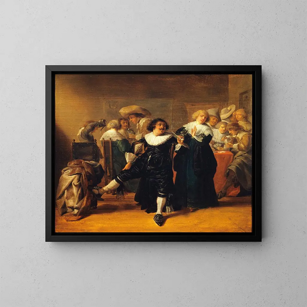 Cabaret Scene - Anthonie Palamedesz — framed artwork on a wall