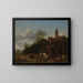 Boerderij scène - Anthonie van Borssom — ingelijst kunstwerk aan de muur