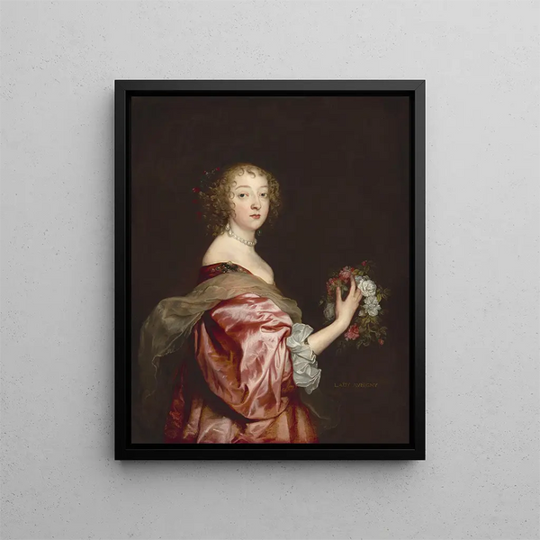 Catherine Howard Lady d'Aubigny - Antoine van Dyck — ingelijst kunstwerk aan de muur