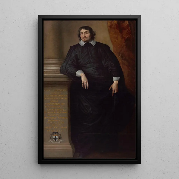 Cesare Alessandro Scaglia di Verrua abbé de Staffarda et Mandanici - Antoine van Dyck — ingelijst kunstwerk aan de muur