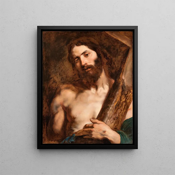 De Christus dragend aan het kruis - Antoine van Dyck — ingelijst kunstwerk aan de muur