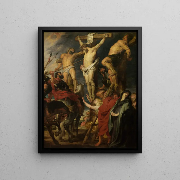Christus aan het kruis De lansstoot - Antoine van Dyck — ingelijst kunstwerk aan de muur