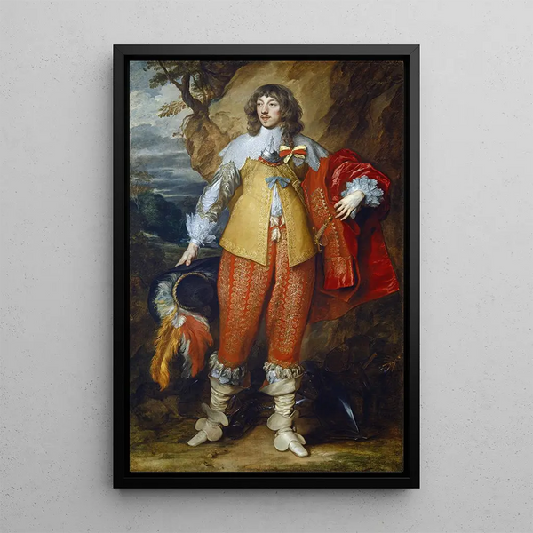 Henri II de Lorraine - Antoine van Dyck — ingelijst kunstwerk aan de muur