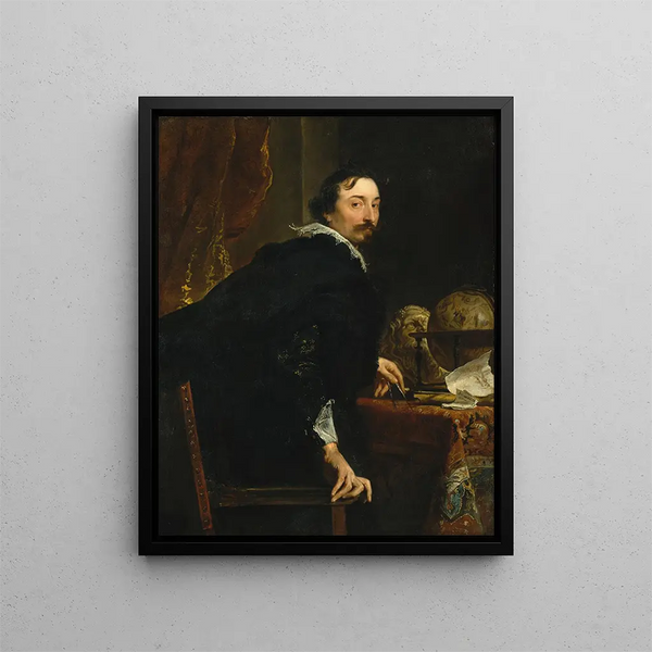 Lucas van Uffel is overleden in 1637 - Antoine van Dyck — ingelijst kunstwerk aan de muur