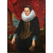 Portret van een edelvrouw met een papegaai - Antoine van Dyck — ingelijst kunstwerk aan de muur