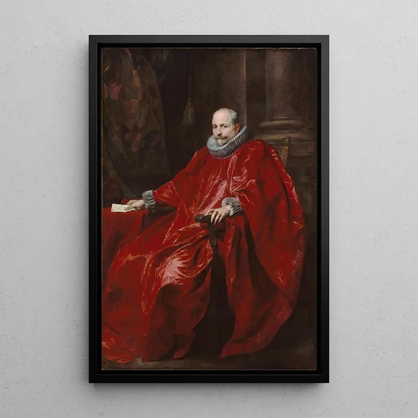 portret van Agostino Pallavicini - Antoine van Dyck — ingelijst kunstwerk aan de muur