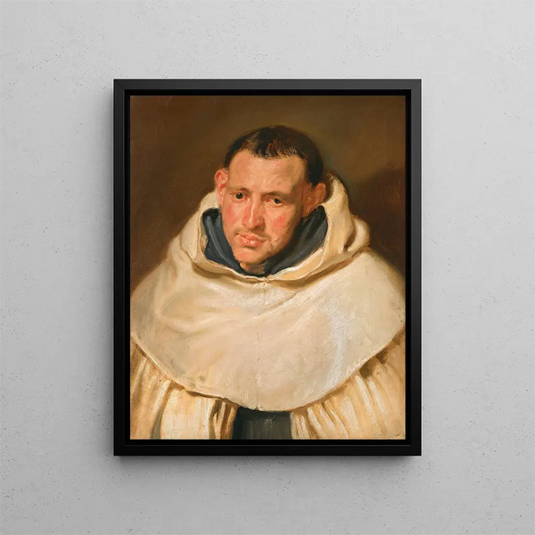 Portret van een karmelieten monnik - Antoine van Dyck — ingelijst kunstwerk aan de muur