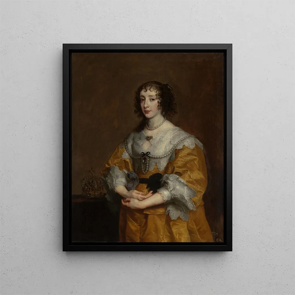 La reine Henriette Marie - Antoine van Dyck — ingelijst kunstwerk aan de muur