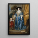 van Koningin Henriette Marie met Sir Jeffrey Hudson - Antoine van Dyck — ingelijst kunstwerk aan de muur