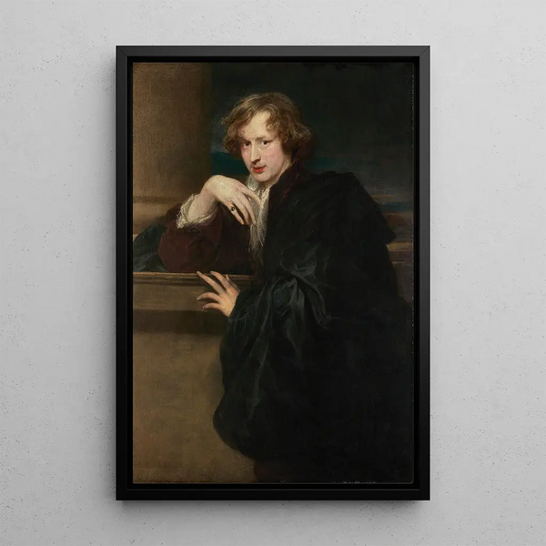 Zelfportret ca - Antoine van Dyck — ingelijst kunstwerk aan de muur
