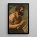Studie van een man met baard en opgestoken handen - Antoine van Dyck — ingelijst kunstwerk aan de muur