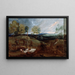 Landschapschilderij bij zonsondergang met een herder en zijn kudde - Antoine van Dyck — ingelijst kunstwerk aan de muur