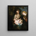 Maagd met Kind met Sint-Catharina van Alexandrië - Antoine van Dyck — ingelijst kunstwerk aan de muur