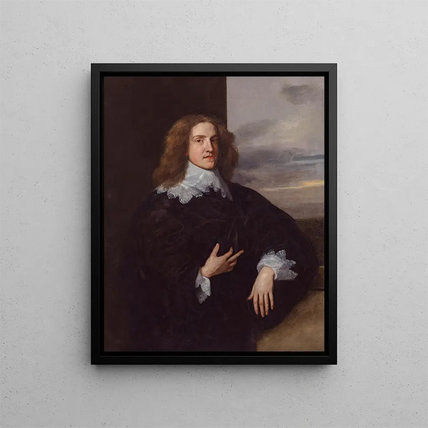 Jonge heer - Antoine van Dyck — ingelijst kunstwerk aan de muur