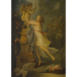 AntoineFranois Callet - A Young Lady Before A Statue Of Cupid.webp