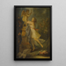 Een jonge vrouw voor een standbeeld van Cupido - Antoine-François Callet — ingelijst kunstwerk aan de muur