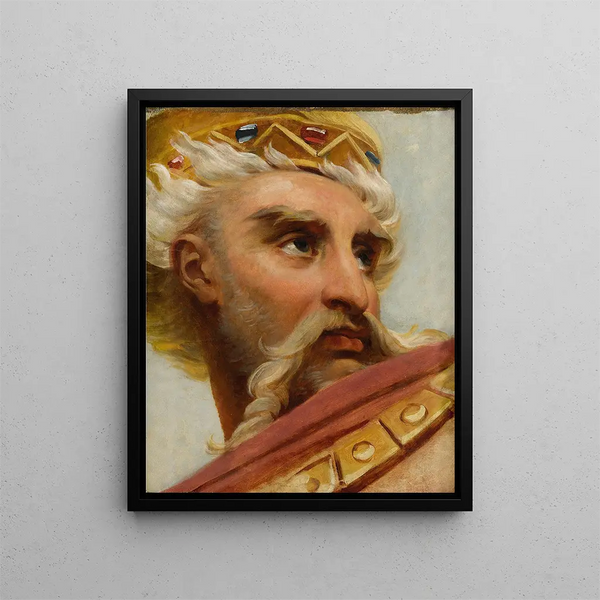 Head of Charlemagne - Antoine-Jean Gros — framed artwork on a wall