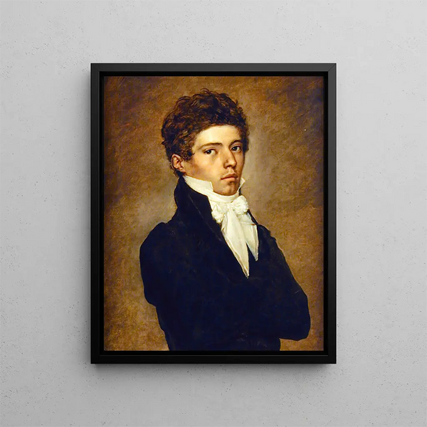Portrait of a Man - Antoine-Jean Gros — framed artwork on a wall