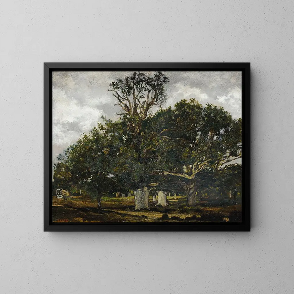 Jean de Paris dans la forêt de Fontainebleau - Antoine-Louis Barye — framed artwork on a wall