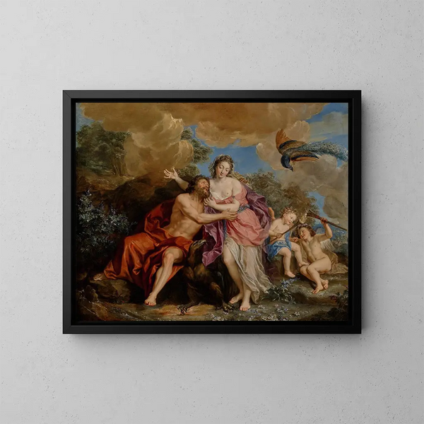 Jupiter and Juno on Mount Ida - Antoine Coypel — framed artwork on a wall