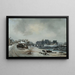 Uitzicht op het eiland Louviers, sneeuweffect - Antoine Perrot — ingelijst kunstwerk aan de muur