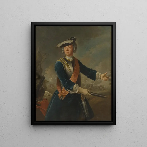 Auguste Vilhelm 1722-1758 Prince of Prussia - Antoine Pesne — framed artwork on a wall
